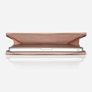 Leather Laptop Case - Saffiano Nude