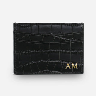 Croc Leather Card Holder