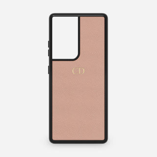 Nude Saffiano Leather Samsung Case